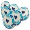100 x Navy Blue and Turquoise Wedding Favour Wrapped Rock Sweets with JUST MARRIED. Pineapple Crush Flavour view 3