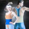 1 x Blue Neoprene Waist Trimmer Support Belt (M/L) view 1