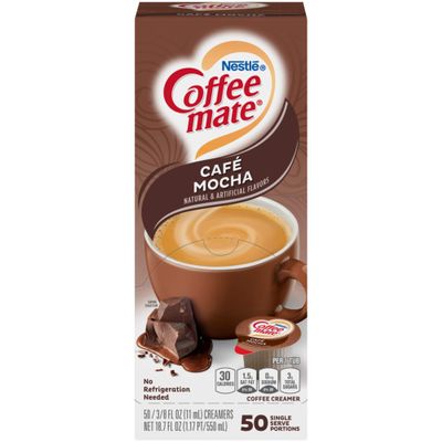 Coffee-mate Liquid Creamer Singles - Cafe Mocha - 50 ct