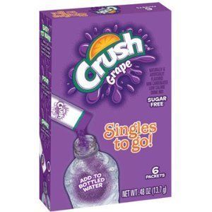 Grape Crush Sugar Free Singles to go 6 packets New just add to water bottle by GrapeCrush [Foods]