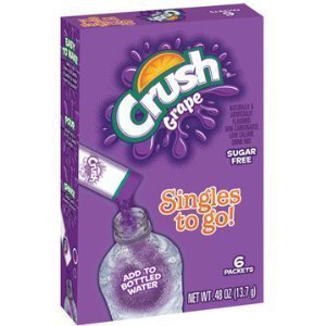 Grape Crush Sugar Free Singles to go 6 packets New just add to water bottle by GrapeCrush [Foods]