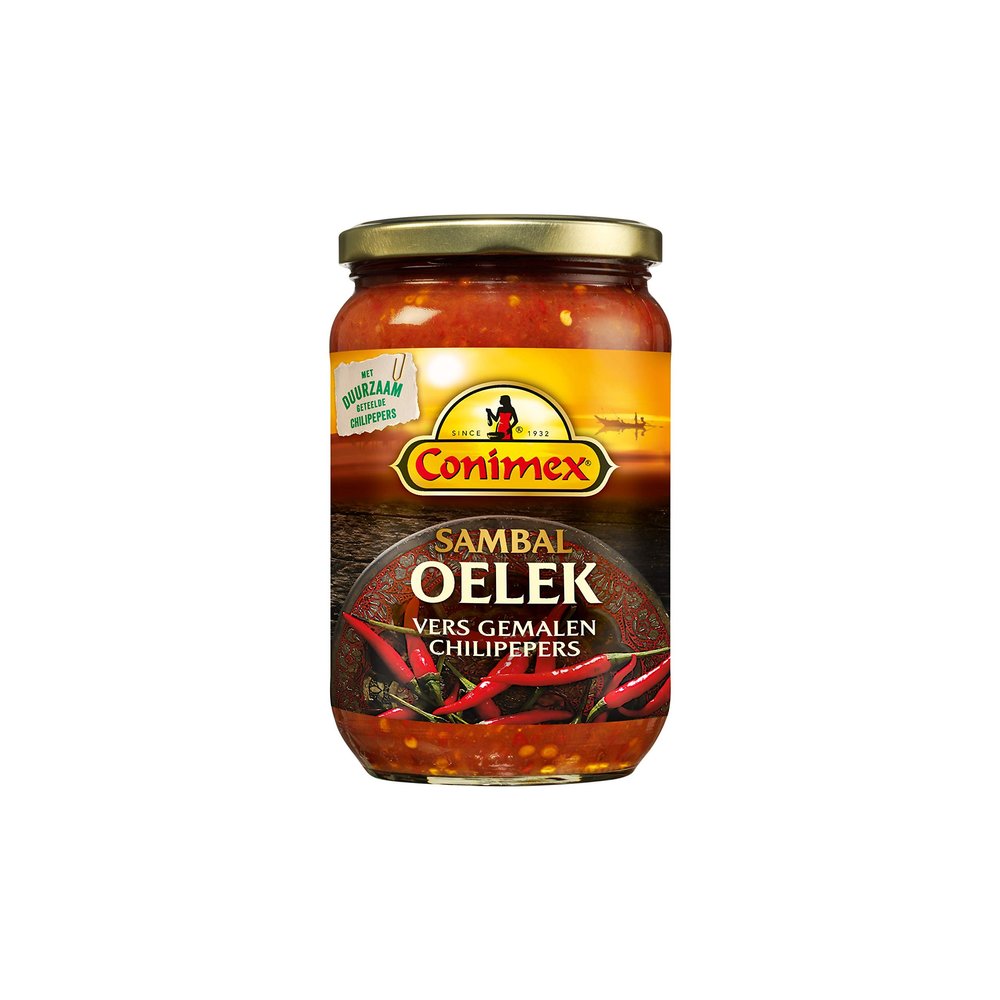 Conimex - Sambal Oelek - Hot Chilli Paste - 200 g - Pack of 6