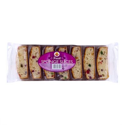 Cake Zone Fruit Sponge Slices (Pack of 6) Suitable for Vegetarians