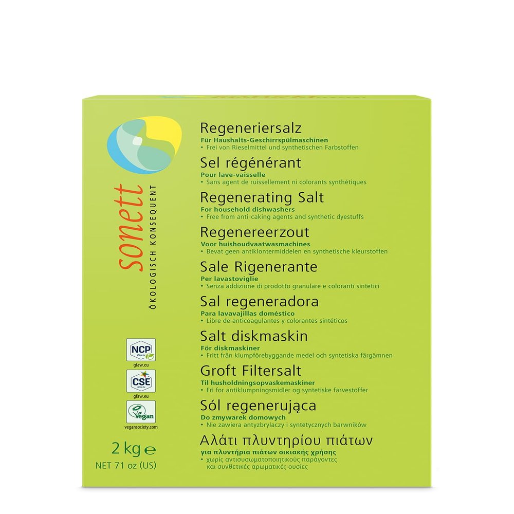 Sonett Regenerating salt without trickle agents: synthetic dyes and other additives, 2 kg