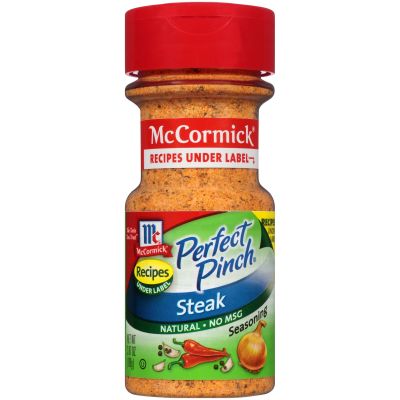 3 McCormick Perfect Pinch Steak Seasoning with NO MSG 110 grams jars