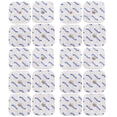 Axion Pack of 20 Electrodes for Sanitas, Beurer. Self-Adhesive Pads 5x5cm for TENS EMS Units with 3.5mm Snap Button Connection. Pads for Pain Treatment, Muscle Growth, Toning and Massage