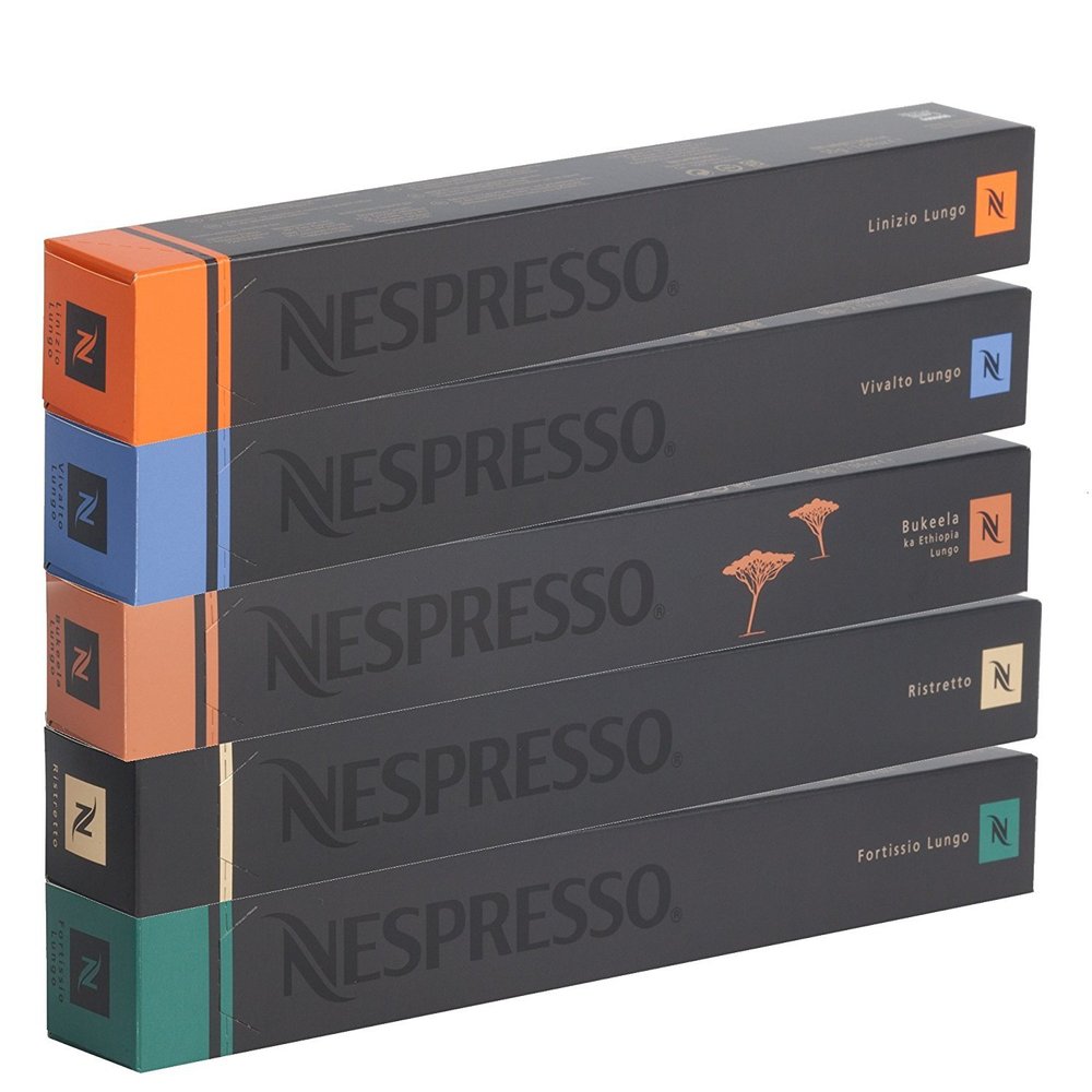 50 Nespresso Coffee Capsules Lungos and Ristretto Mix