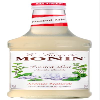 MONIN Premium Frosted Mint syrup 700ml for Coffee and Cocktails. Vegan-Friendly, Allergen-Free, 100% Natural Flavours and Colourings
