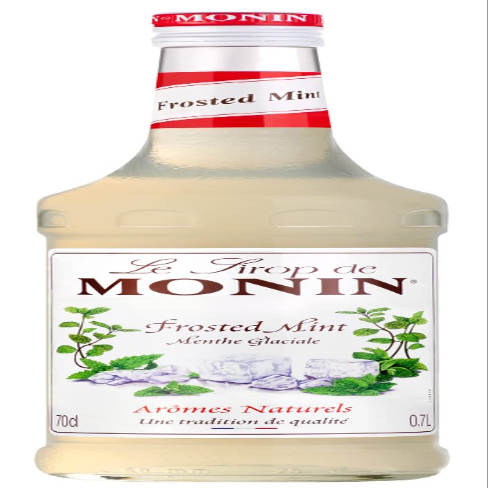 MONIN Premium Frosted Mint syrup 700ml for Coffee and Cocktails. Vegan-Friendly, Allergen-Free, 100% Natural Flavours and Colourings