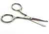 Nose Hair Scissors Baby Scissors - BS Doppelkopf - 9.5 cm - Black - Straight and Round 3 cm Cutting Edge view 2