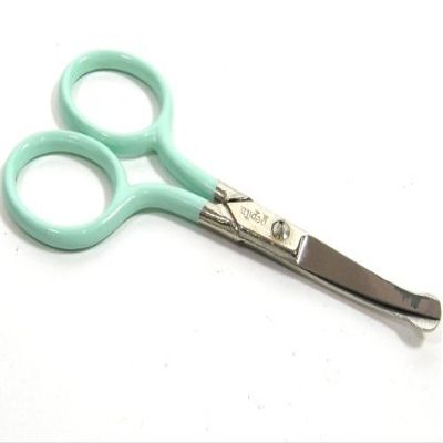 Baby Nose Hair Scissors - Curved Edge and Round Tips - Cutting Edge: 3 cm