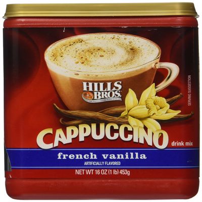 Hills Bros French Vanilla Cappuccino Drink Mix 1Lb 3Pack