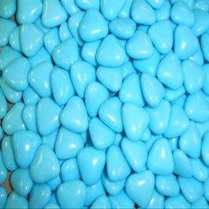 Blue MINI Heart Chocolate Dragees Wedding Favours X250