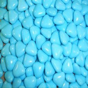 Blue MINI Heart Chocolate Dragees Wedding Favours X250