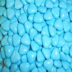 Blue MINI Heart Chocolate Dragees Wedding Favours X300