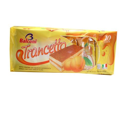 Balconi Trancetto Apricot Cake Bars 28 g (Pack of 15, 10 Pieces Each)