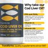Cod Liver Oil Capsules High Strength 1000mg 365 Omega 3 Softgels, EPA DHA Vitamin A, Vitamin D3, 1 Year Supply, Heart, Brain, Eye Health and Immune System Support, Gluten Free, UK Made, by Transforme view 3