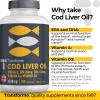 Cod Liver Oil Capsules High Strength 1000mg 180 Omega 3 Softgels, EPA DHA Vitamin A, Vitamin D3, 6 Month Supply, Heart, Brain, Eye Health and Immune System Support, Gluten Free, UK Made, by Transforme view 3