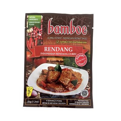 Bamboe Indonesian Rendang Curry Paste Sauce 35g
