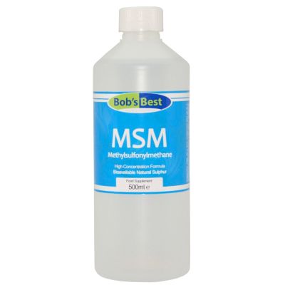 MSM Liquid Bioavailable Natural Sulphur Supplement High Concentration Formula Methylsulfonylmethane - 500ml (Half Litre)