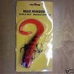 CJT MAXI MINGERS: 8" JELLY LURE: BLACK n RED:105 g