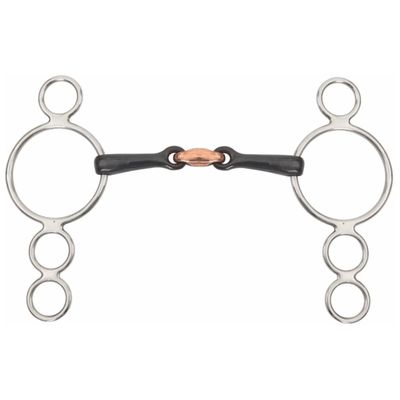 Shires Equestrian - 3 Ring Dutch Gag With Lozenge - S/steel - Size: 5