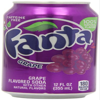 Fanta Caffiene Free Grape Soda 355 ml (Pack of 12)