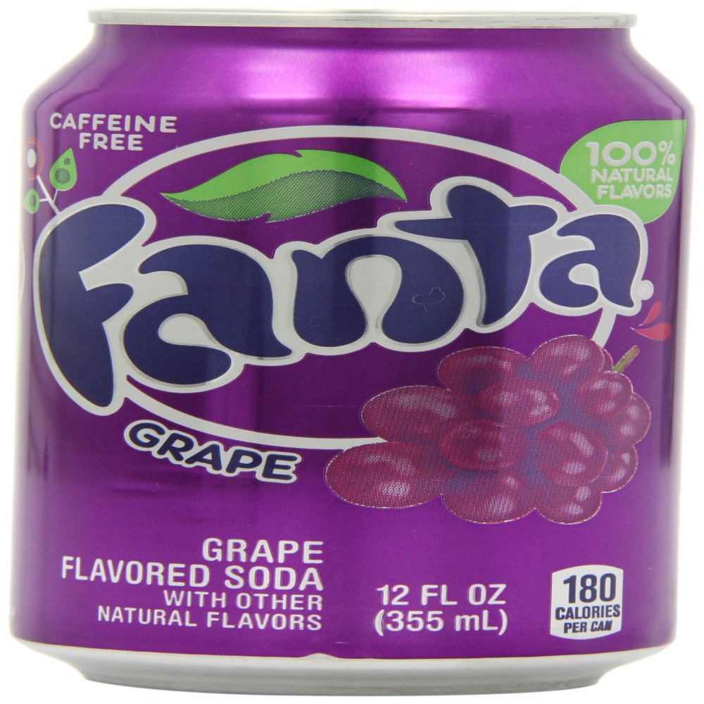 Fanta Caffiene Free Grape Soda 355 ml (Pack of 12)