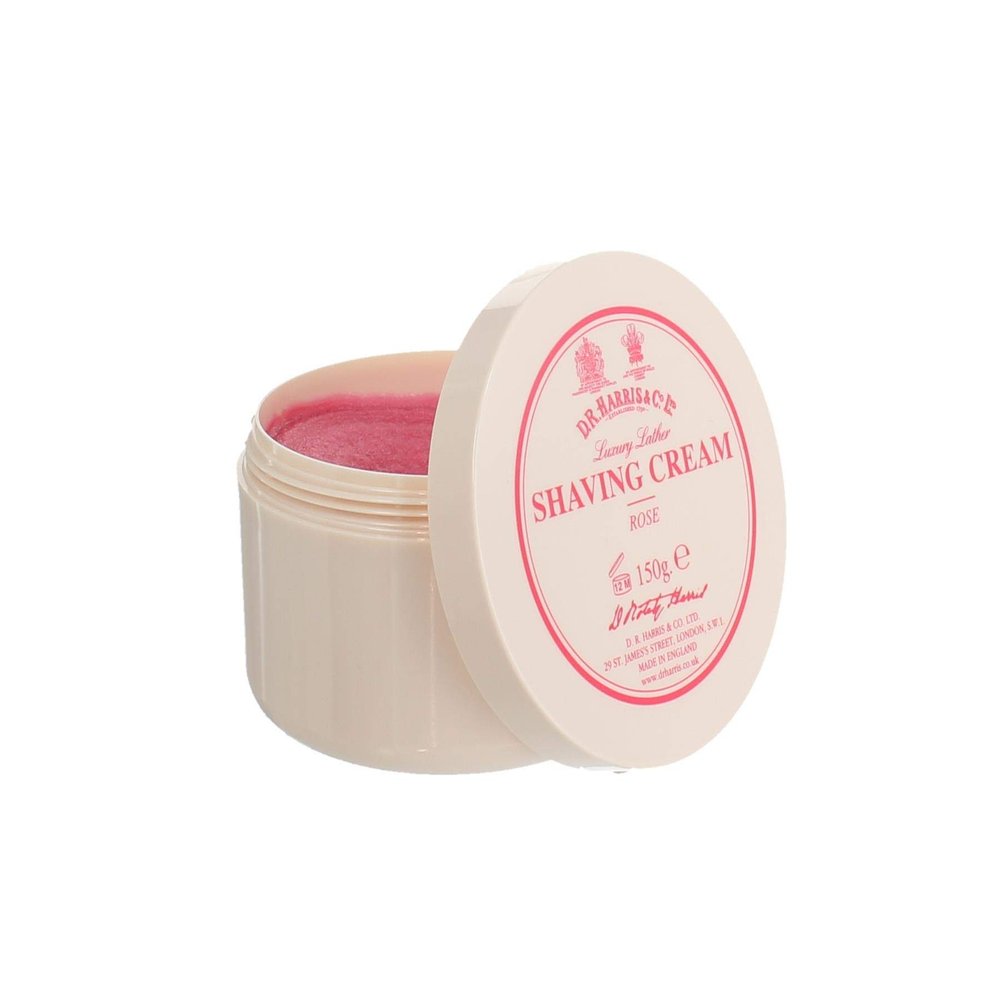 D R Harris Shaving Cream Jar - Rose (150g)
