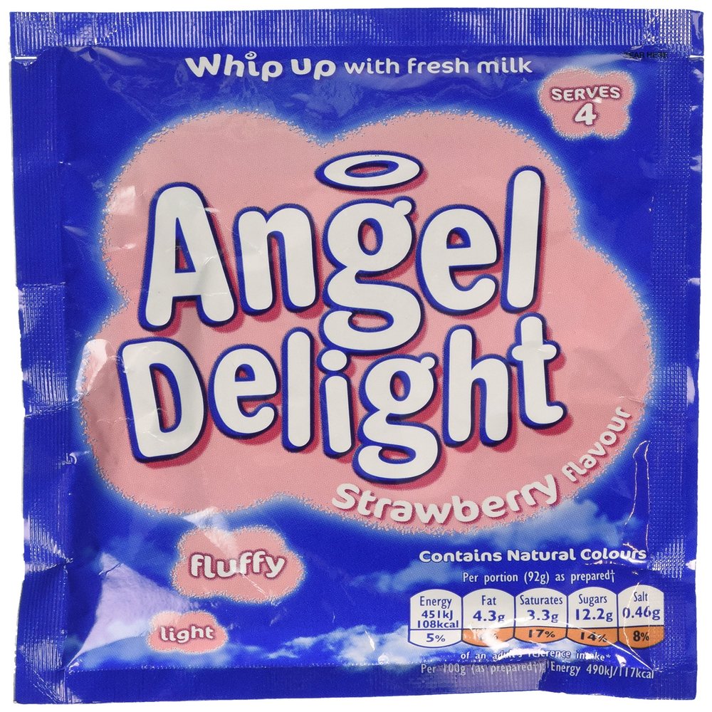 Angel Delight Strawberry Flavour Dessert Mix 59 g (Pack of 18)