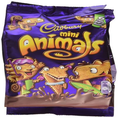 Cadbury Mini Animals Biscuits 6 x 22 g (Pack of 8)