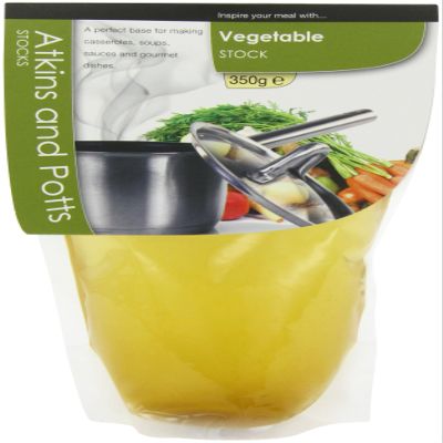 Atkins and Potts Vegetable Stock 350 g (Pack of 6)