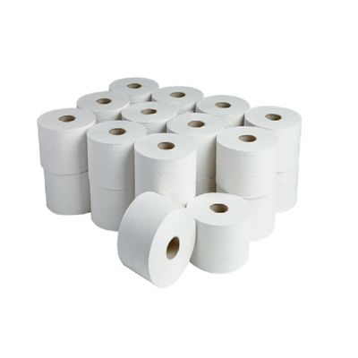 Case 24 Micro Twin Jumbo Versatwin Style White 2 Ply Toilet Rolls 110M Soft White Hi-Grade not Recycled Super Maxx