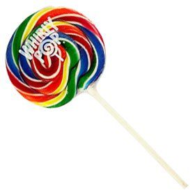 ADAMS & BROOKS WHIRLY POP RAINBOW LOLLIPOP 42G EACH - NOVELTY AMERICAN CANDY - 12 LOLLIPOPS