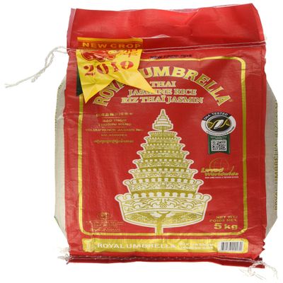 Royal Umbrella Thai HOM Mali Whole Jasmine Rice, 5 kg