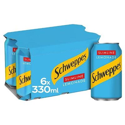 SCHWEPPES DIET Nation's Favourite Lemonade 6 x 330 ml Carbonated Soft Drink with Lemon Flavour and Sweeteners