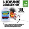 Seuren Nutrients | Glucosamine & Chondroitin Plus MSM 120 Tablets | High dose Capsules for Healthy Joints Gluten Free | Lactose Free | Sugar-Free | 100% Natural view 2