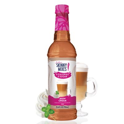 Jordan's Skinny Mixes Irish Cream Syrup | Zero Calories, Zero Sugar, Zero Carbs | Jordan's Skinny Syrups, Sugar Free Flavour for Coffee, Tea, Lattes | 1 Bottle (750 mL)