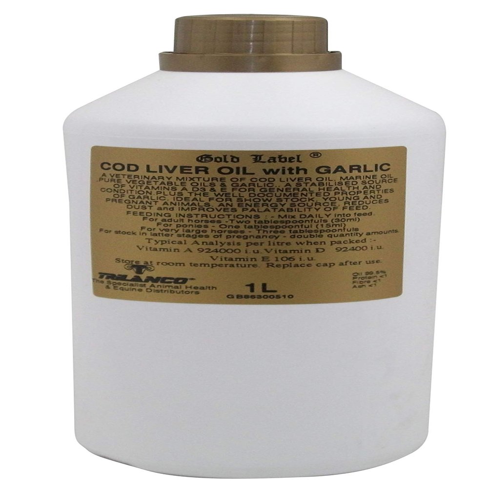 Gold Label Unisex's GLD0022 Cod Liver Oil with Garlic, Clear, 1 Litre