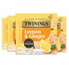 Twinings Lemon and Ginger Flavoured Tea -320 Biodegradable Bags (Multipack of 4 x 80), Caffeine-Free Herbal Tea with Zesty Lemon & Spicy Ginger Flavor, Refreshing & Soothing Beverage view 1