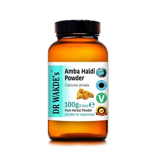 DR WAKDE'S Amba haldi Powder (Mango-Ginger | Curcuma Amada) - 100g (3.5oz) | Pure, Raw & Dried Powder | Ayurvedic Herb | Vegan | Nothing Added, Nothing Removed | Same Day Dispatch (100g / 3.5oz)