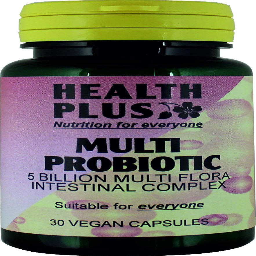 Health Plus Multi Probiotic 5 Billion High Strength Multi-strain Probiotic Digestive Health Supplement - 30 Gelatin Free Capsules