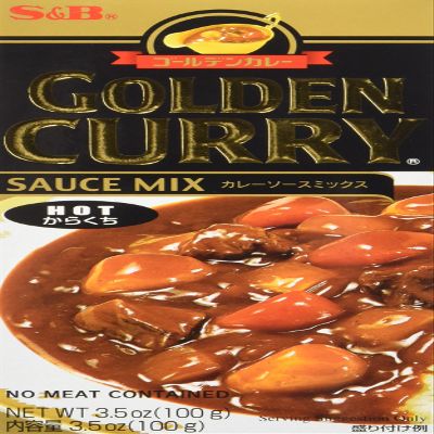 S&B Golden Curry Sauce Mix, Hot, 8.4-Ounce by S&B