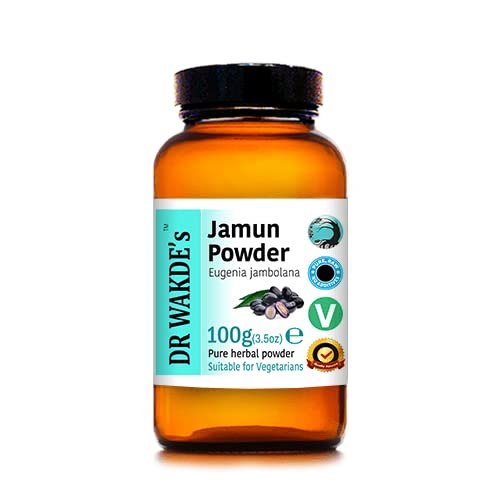 DR WAKDE'S Jamun Powder (Black Plum | Eugenia Jambolana) - 100g (3.5oz) | Pure, Raw & Dried Powder | Ayurvedic Herb | Vegan | Nothing Added, Nothing Removed | Same Day Dispatch