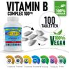 Seuren Nutrients | Vitamin B Complex 100 Tablets | high dose B Complex | Gluten Free | Lactose Free | Sugar Free 100% Natural view 3