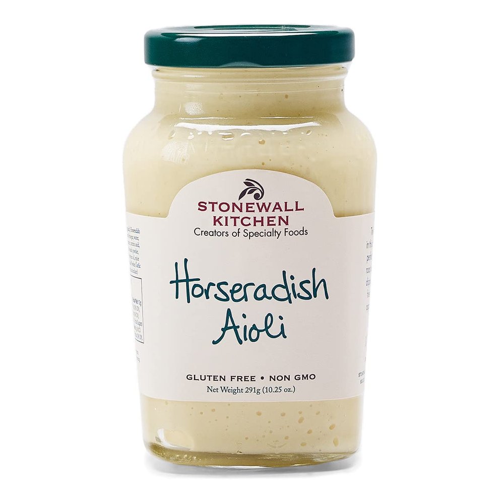 Stonewall Kitchen Horseradish Aioli, 291g Jar, Spicy Horseradish Aioli, Delicious with Grilled Vegetables or on Sandwiches