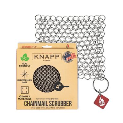 Knapp Made CM Scrubber - Stainless Steel Chain Mail Scrubber for Cast Iron Cookware