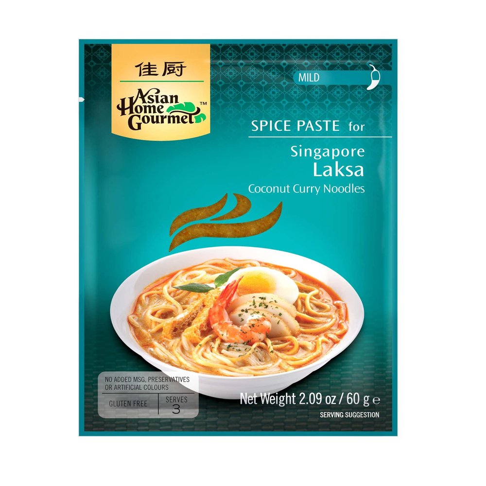 Asian Home Gourmet Spice Paste foe SINGAPORE LASKA coconut curry noodles 60g