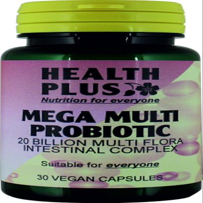 Health Plus Mega Multi Probiotic 20 Billion High Strength Multi-strain Probiotic Digestive Health Supplement - 30 Gelatin Free Capsules