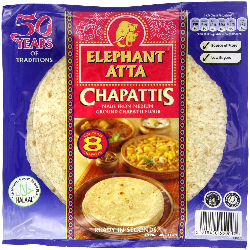 Elephant Atta Chapattis 360 g (Pack of 6)